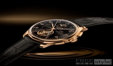 IWC万国表发布葡萄牙系列陀飞轮逆跳计时腕表搭配18K ARMOR GOLD®硬金材质与曜石黑表盘